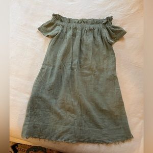 Off the Shoulder Gauze Dress by Anthro